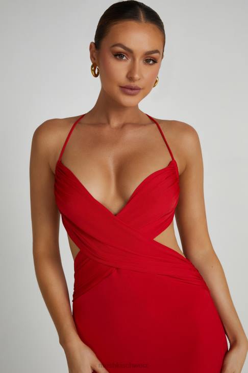 Meshki Indiana schleichendes Maxikleid Rot Kleidung 060V240