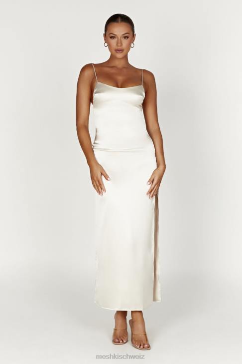Meshki Jacinda Maxi-Slipkleid aus Satin Elfenbein Kleidung 060V373