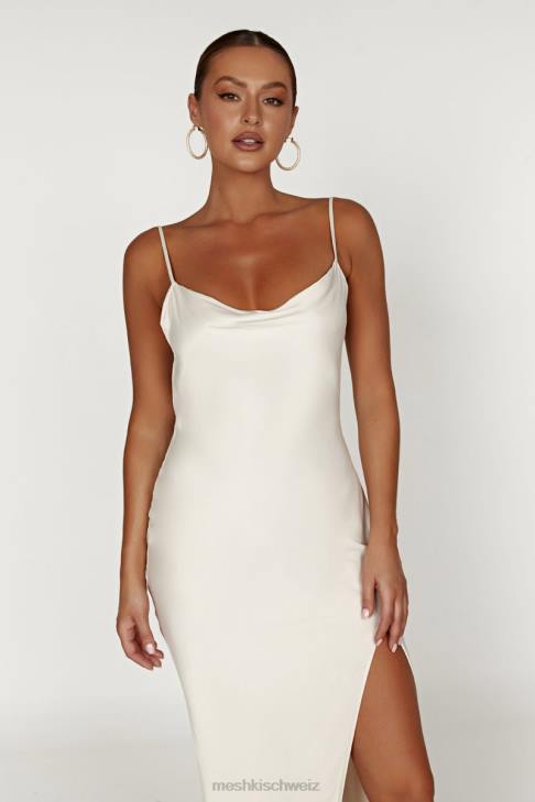 Meshki Jadegrünes, rückenfreies Maxikleid mit Wasserfallausschnitt Knochen Kleidung 060V268