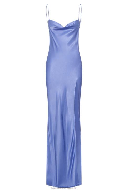 Meshki Jadegrünes, rückenfreies Maxikleid mit Wasserfallausschnitt Lavendel Kleidung 060V545