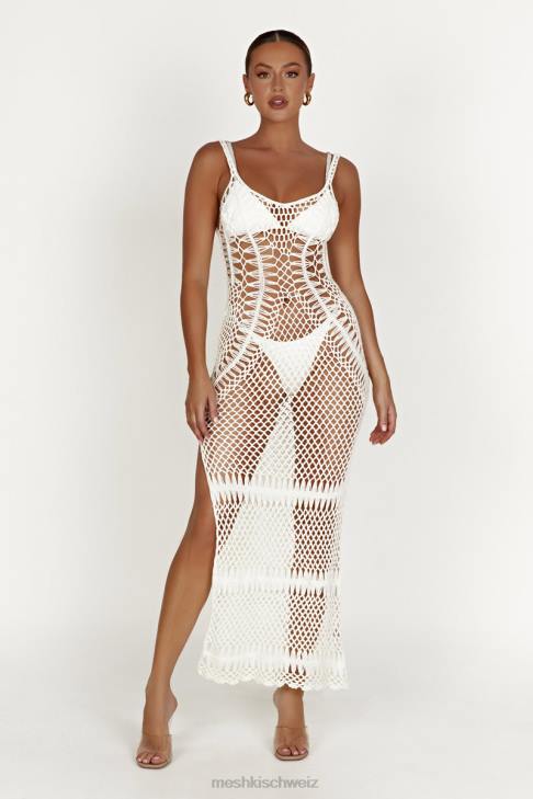 Meshki Josephine Häkel-Maxikleid Weiß Kleidung 060V432