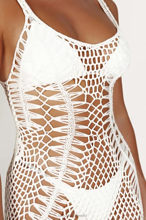 Meshki Josephine Häkel-Maxikleid Weiß Kleidung 060V432