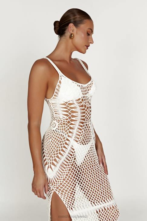 Meshki Josephine Häkel-Maxikleid Weiß Kleidung 060V432