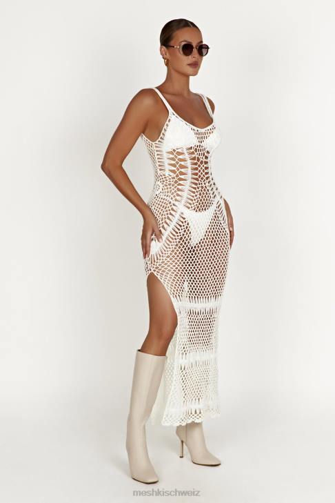 Meshki Josephine Häkel-Maxikleid Weiß Kleidung 060V432