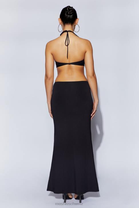 Meshki Jules Maxikleid mit Dreiecksausschnitt Schwarz Kleidung 060V688