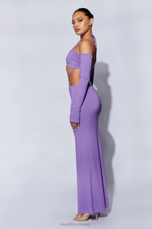 Meshki Jules Maxikleid mit Dreiecksausschnitt lila Kleidung 060V712