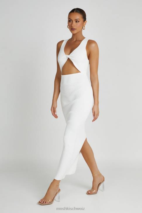 Meshki Kaesha Strick-Maxikleid Weiß Kleidung 060V227