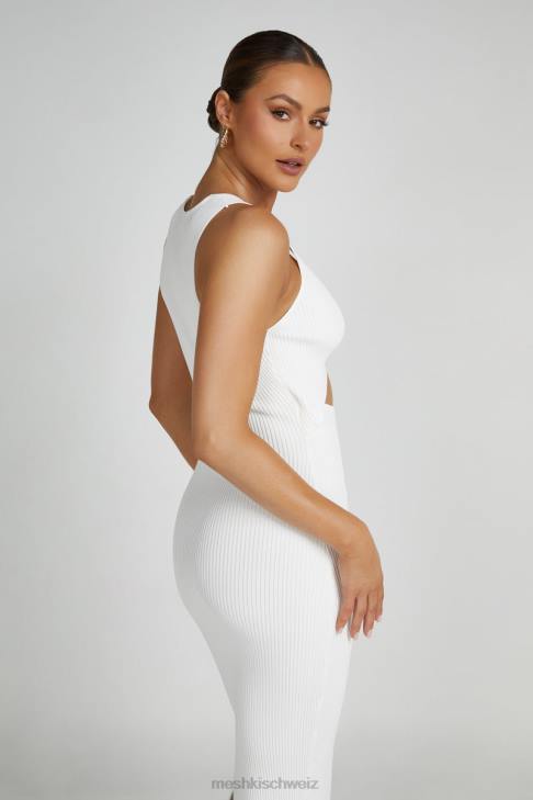 Meshki Kaesha Strick-Maxikleid Weiß Kleidung 060V227
