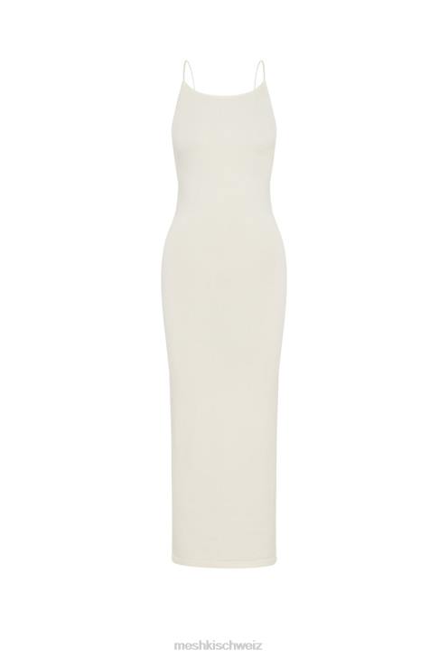 Meshki Kelly-Kleid mit überkreuztem Rücken und quadratischem Ausschnitt Weiß Kleidung 060V469
