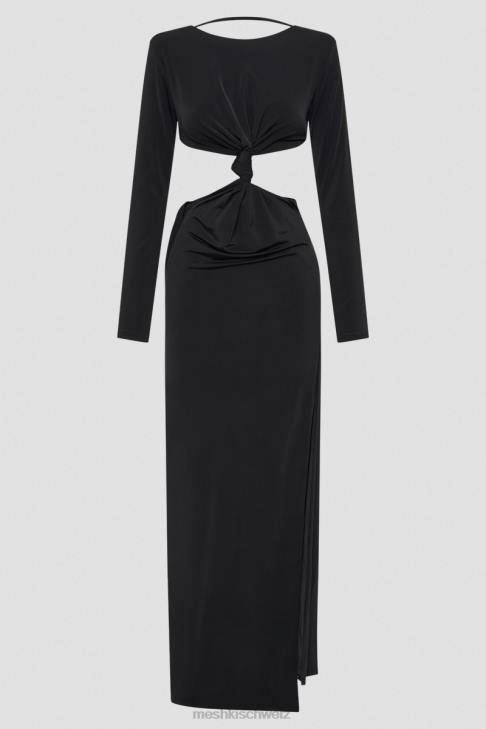 Meshki Kiandra Maxikleid mit anschmiegsamem Knoten Schwarz Kleidung 060V271