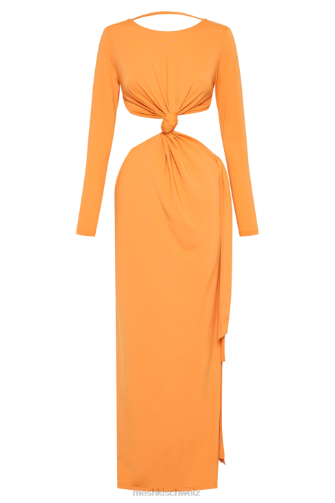 Meshki Kiandra Maxikleid mit anschmiegsamem Knoten orange Kleidung 060V289