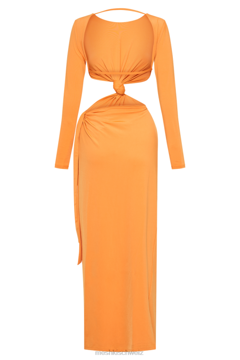Meshki Kiandra Maxikleid mit anschmiegsamem Knoten orange Kleidung 060V289