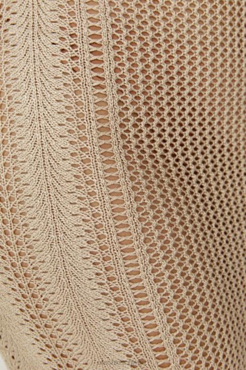 Meshki Lilien-Maxikleid aus Mischgarn Taupe Kleidung 060V485