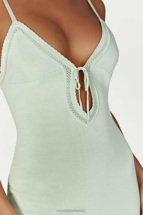 Meshki Maia Pointelle-Strick-Maxikleid Pistaziengrün Kleidung 060V249