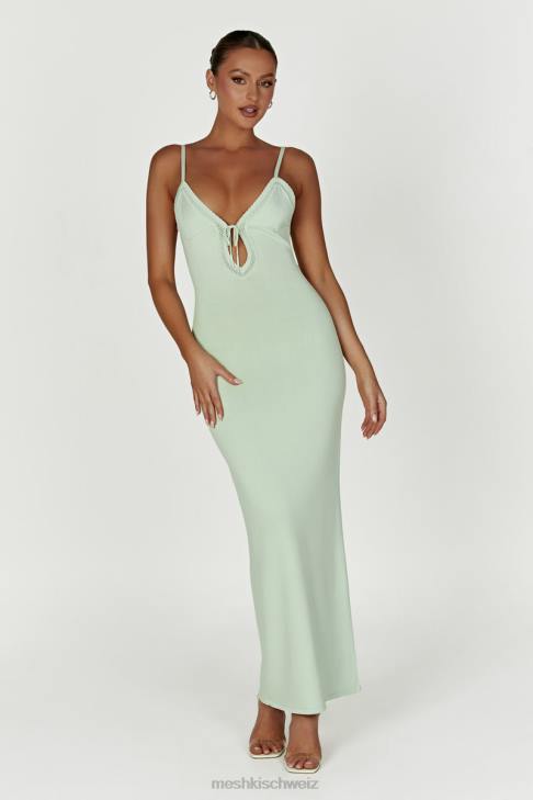 Meshki Maia Pointelle-Strick-Maxikleid Pistaziengrün Kleidung 060V249