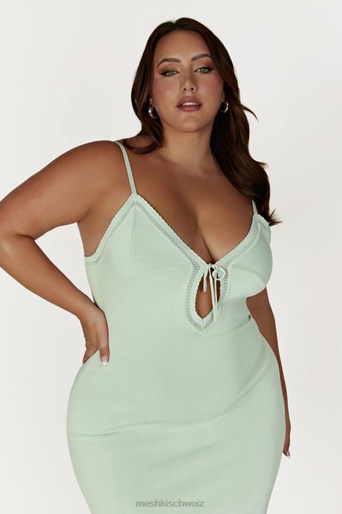 Meshki Maia Pointelle-Strick-Maxikleid Pistaziengrün Kleidung 060V249