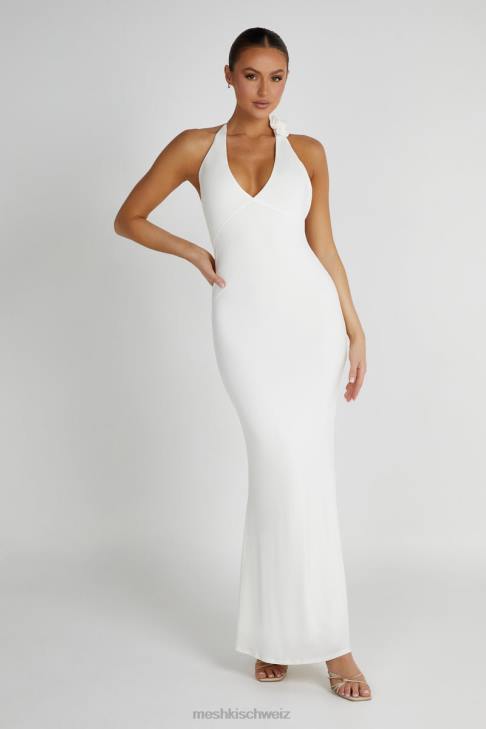 Meshki Marion Rose Neckholder-Maxikleid Weiß Kleidung 060V158