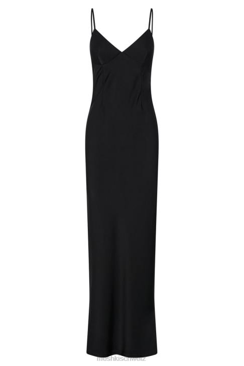 Meshki Maxikleid aus Baily-Satin Schwarz Kleidung 060V555