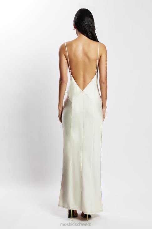 Meshki Maxikleid aus Baily-Satin Silber Kleidung 060V702