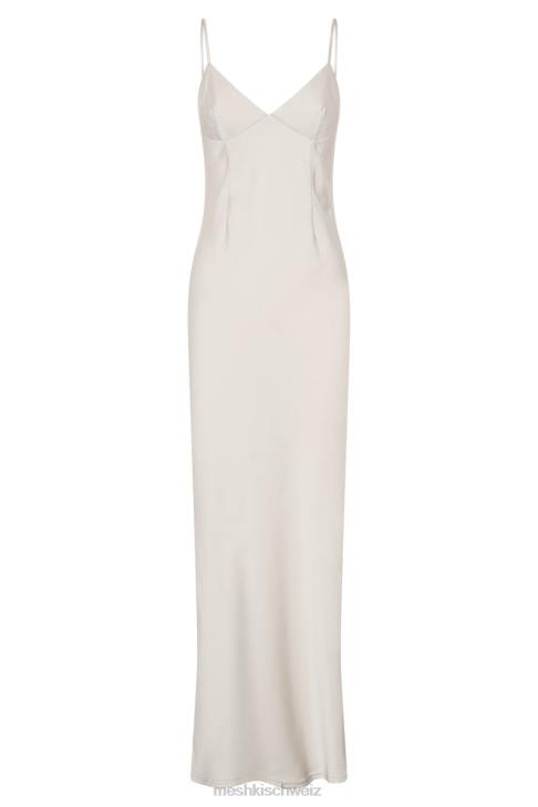 Meshki Maxikleid aus Baily-Satin Silber Kleidung 060V702