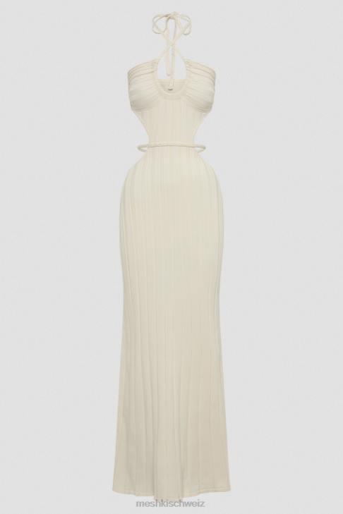Meshki Minerva-Strick-Maxikleid mit Cut-Outs Elfenbein Kleidung 060V256