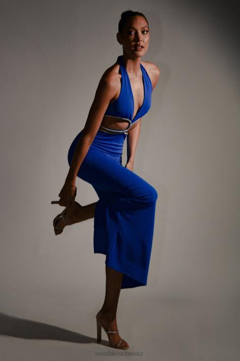 Meshki Nicha diamantbesetztes Maxikleid mit Cut-Outs Kobaltblau Kleidung 060V701