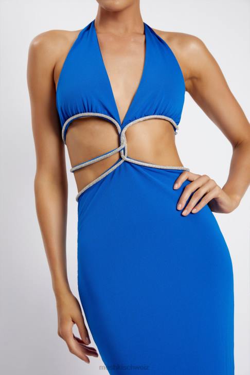 Meshki Nicha diamantbesetztes Maxikleid mit Cut-Outs Kobaltblau Kleidung 060V701