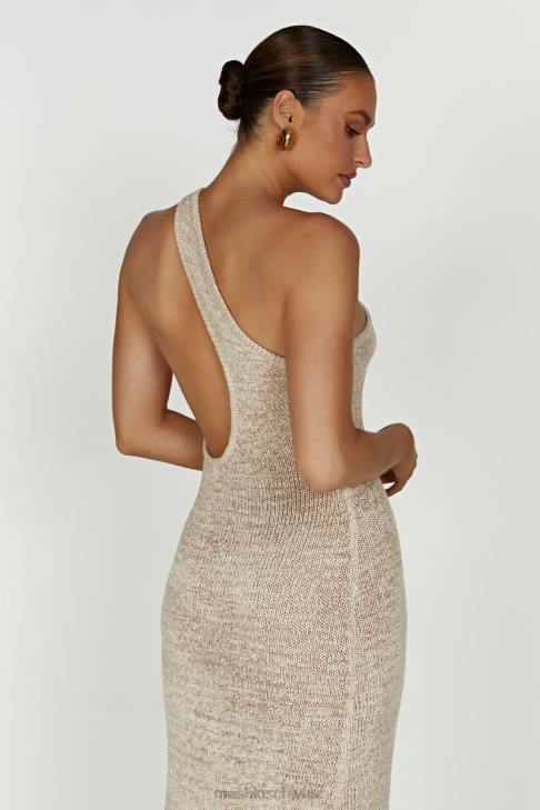 Meshki Paisley-Maxikleid mit One-Shoulder-Strick Weizen Kleidung 060V459