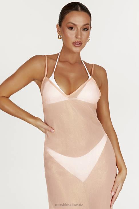 Meshki Phoebe schillerndes Maxikleid Pfirsich Kleidung 060V578