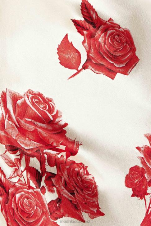 Meshki Rosalie Maxikleid aus Satin Rosendruck Kleidung 060V217