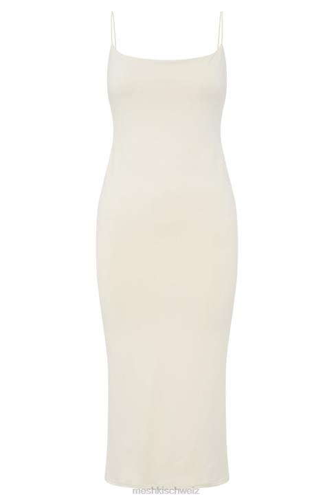 Meshki Sabine rückenfreies Maxikleid Creme Kleidung 060V328