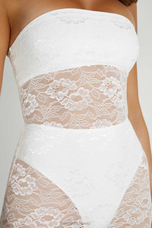 Meshki Sasha trägerloses Maxikleid Weiß Kleidung 060V295