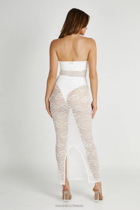Meshki Sasha trägerloses Maxikleid Weiß Kleidung 060V295
