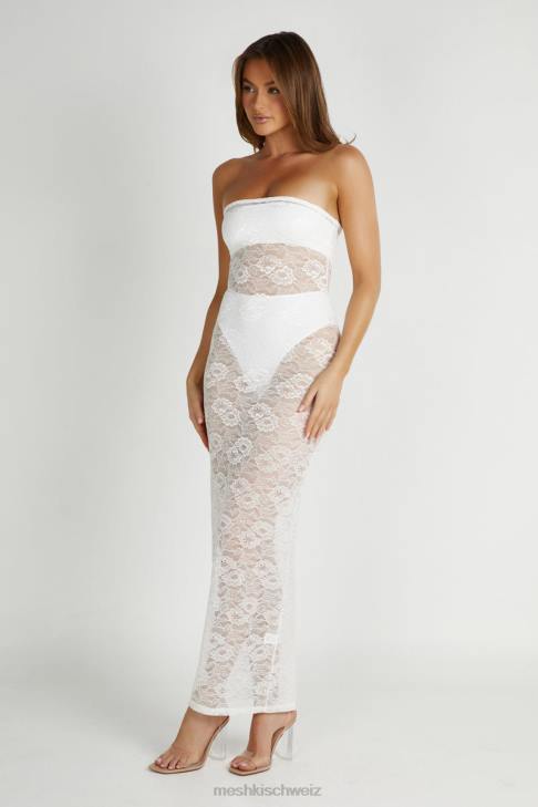Meshki Sasha trägerloses Maxikleid Weiß Kleidung 060V295
