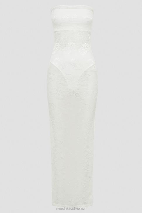 Meshki Sasha trägerloses Maxikleid Weiß Kleidung 060V295