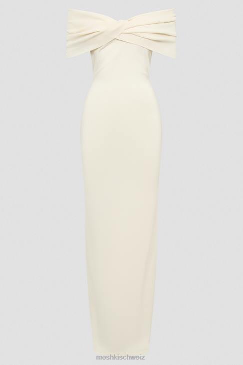 Meshki Schulterfreies Strick-Maxikleid „Terese“. Creme Kleidung 060V299