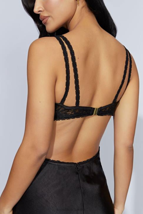 Meshki Seraphine-Spitzen-Maxikleid Schwarz Kleidung 060V692