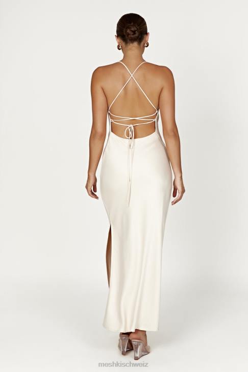 Meshki Sydney-Slip-Maxikleid mit geradem Ausschnitt Creme Kleidung 060V177
