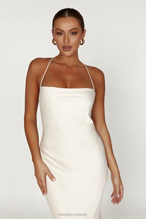 Meshki Sydney-Slip-Maxikleid mit geradem Ausschnitt Creme Kleidung 060V177