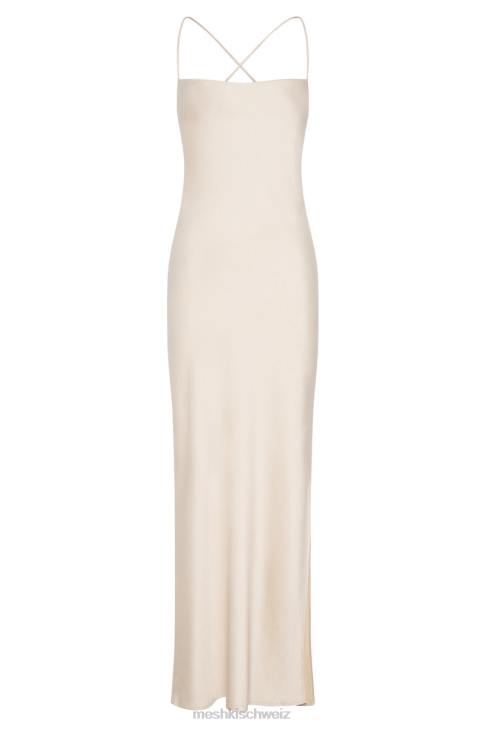 Meshki Sydney-Slip-Maxikleid mit geradem Ausschnitt Creme Kleidung 060V177