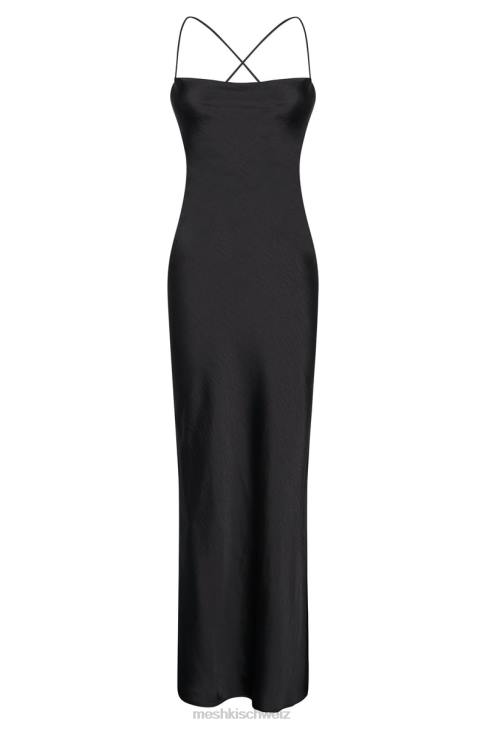 Meshki Sydney-Slip-Maxikleid mit geradem Ausschnitt Schwarz Kleidung 060V188