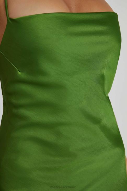Meshki Sydney-Slip-Maxikleid mit geradem Ausschnitt Smaragd Kleidung 060V154