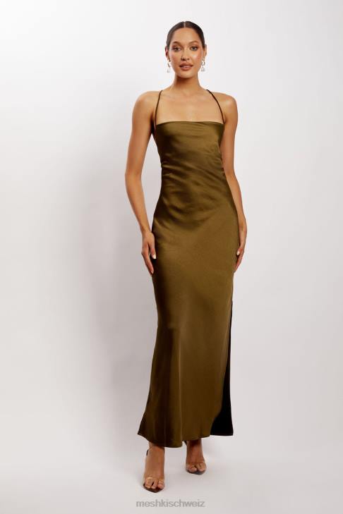 Meshki Sydney-Slip-Maxikleid mit geradem Ausschnitt khaki Kleidung 060V214