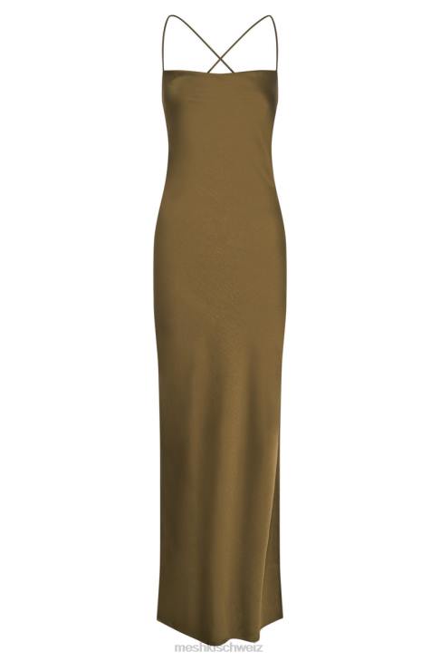 Meshki Sydney-Slip-Maxikleid mit geradem Ausschnitt khaki Kleidung 060V214