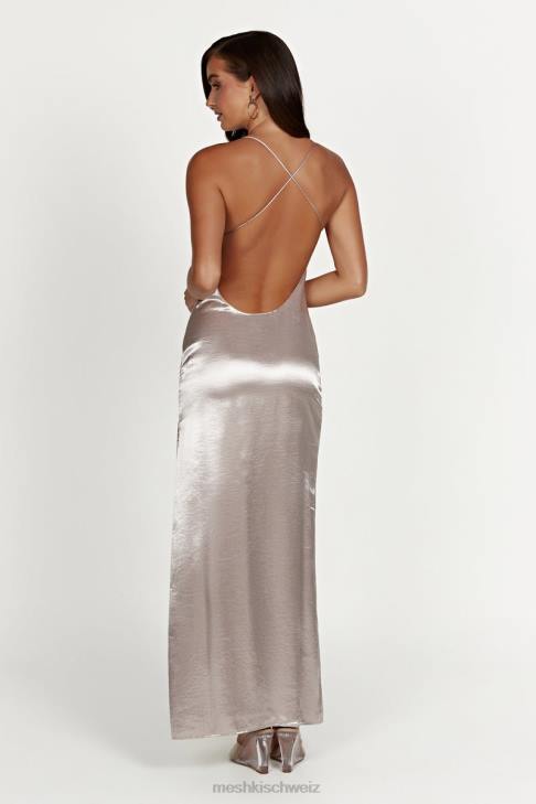Meshki Whitney Wetlook-Maxikleid Bronze Kleidung 060V246