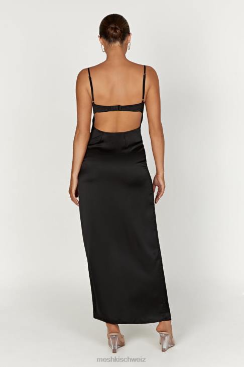 Meshki Zuleyka Satin-Maxikleid Schwarz Kleidung 060V447