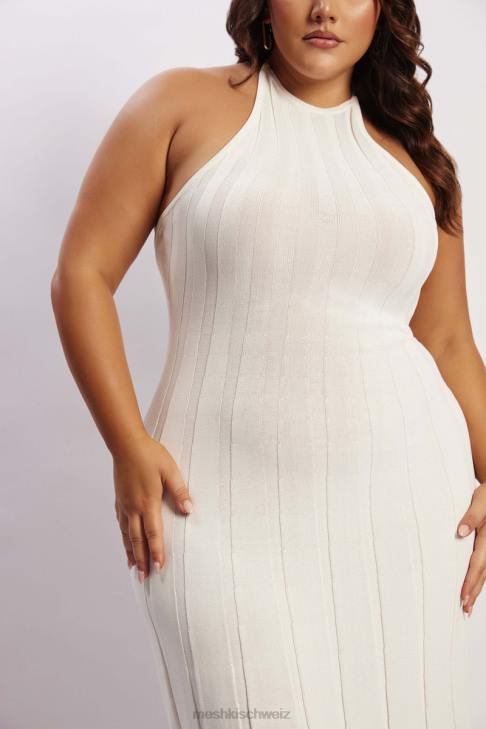 Meshki Adrienne Neckholder-Midikleid Weiß Kleidung 060V176