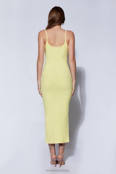 Meshki Alexis geripptes Cami-Midikleid Gelb Kleidung 060V526