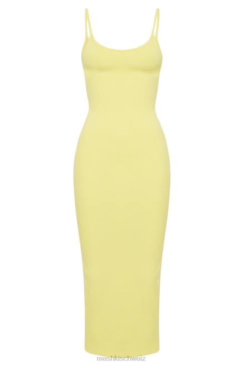 Meshki Alexis geripptes Cami-Midikleid Gelb Kleidung 060V526