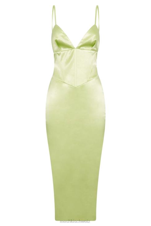 Meshki Brie-Korsett-Midikleid Pistaziengrün Kleidung 060V683